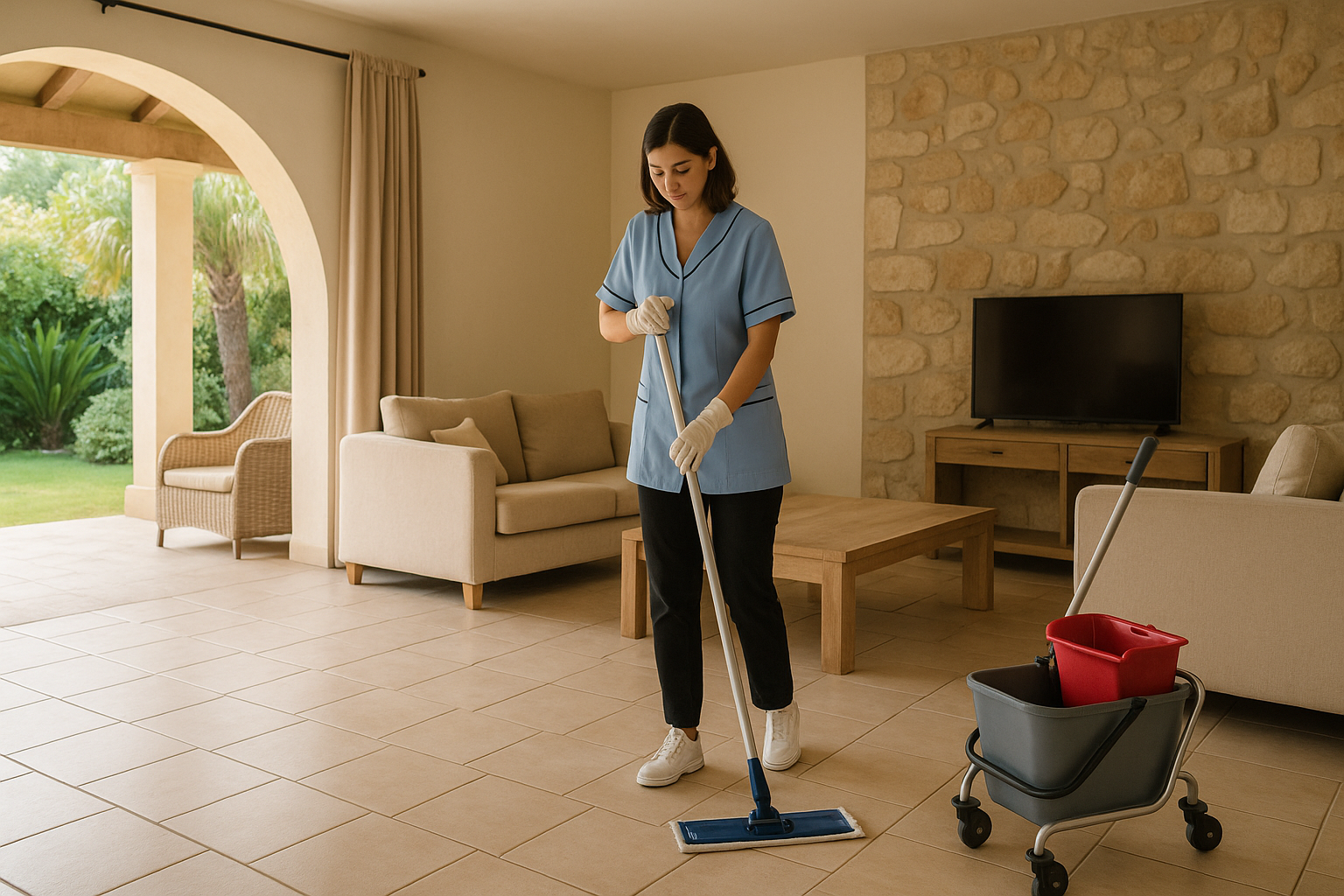 Mopping-the-floor